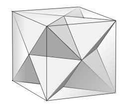 Stella octangula as a facetting of the cube