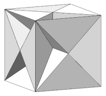 Hemi facetted cube